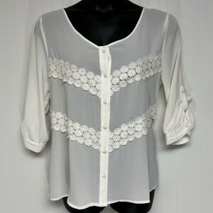 Mine Too Sheer Lace Top - Size 1X